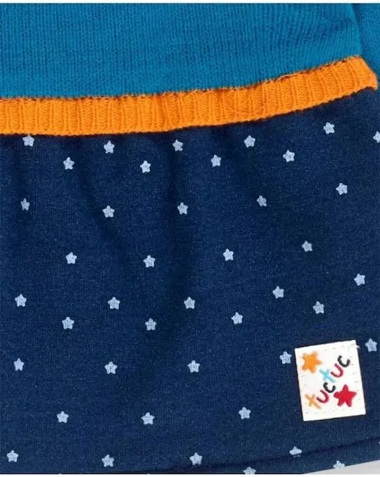 | Baby Girl Long Sleeves Casual Dress | Collection Starts Collector| Blue and Shooting Star