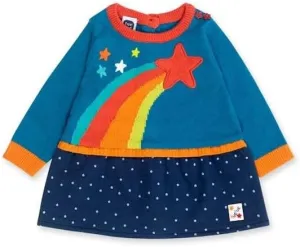 | Baby Girl Long Sleeves Casual Dress | Collection Starts Collector| Blue and Shooting Star