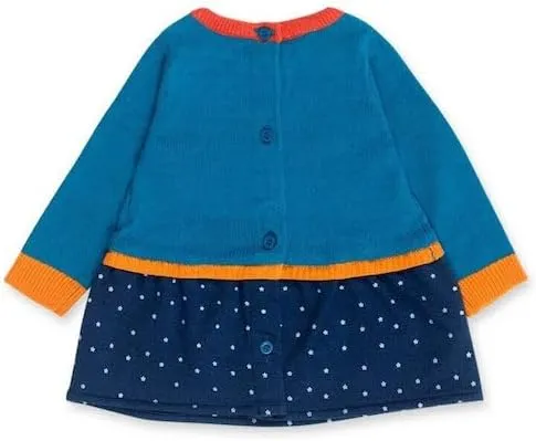 | Baby Girl Long Sleeves Casual Dress | Collection Starts Collector| Blue and Shooting Star
