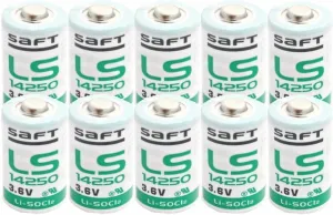 10 Pack for Saft LS14250 1/2AA 3.6v Battery 14250 Can Use for Dogwatch R9 Leash 1200mAh High Capacity