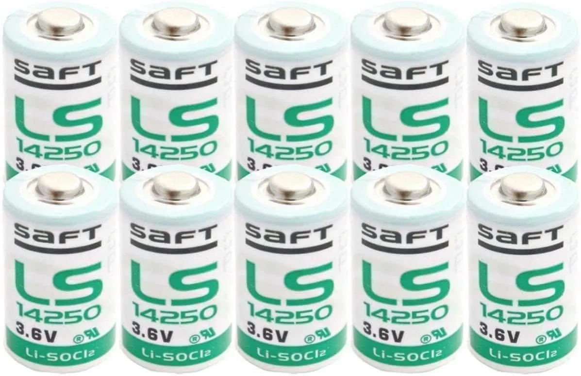10 X LS14250 1/2 AA 3.6v Battery 14250 Can Use for Dogwatch R9 Leash 1200mAh High Capacity