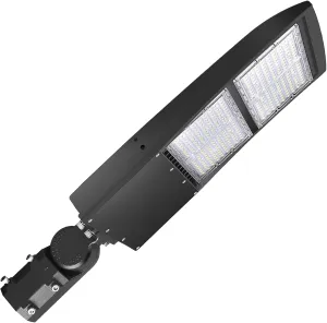 100W LED Parking Lot Light 14000LM LED Shoebox Area Light 5000K Dimmable Commercial Outdoor Street Lighting with Yoke Mount IP65 100-277VAC UL&DLC Listed(Slip Fitter Mount,200W)