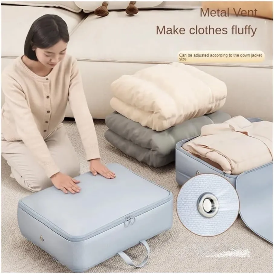 1/2/4PCS Foldable Compression Packing Bag Home Large Capacity Clothes Storage Bag Travel Portable Handheld Compression Bag(Beige,40X30X18cm)