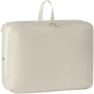 1/2/4PCS Foldable Compression Packing Bag Home Large Capacity Clothes Storage Bag Travel Portable Handheld Compression Bag(Beige,40X30X18cm)
