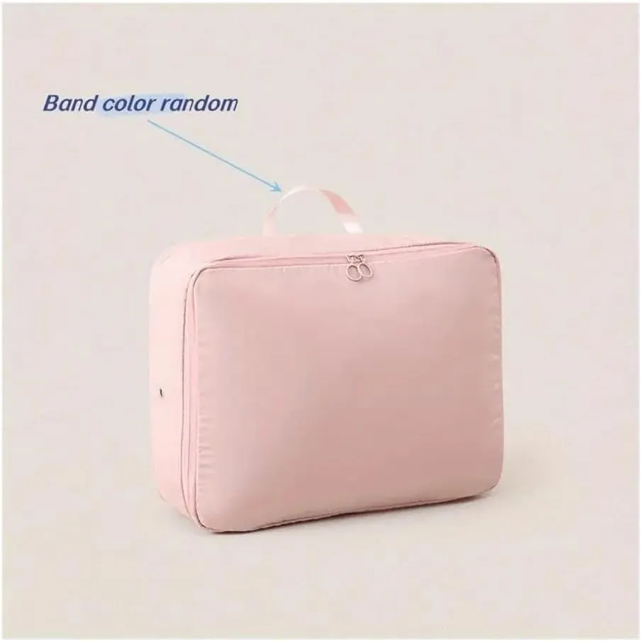 1/2/4PCS Foldable Compression Packing Bag Home Large Capacity Clothes Storage Bag Travel Portable Handheld Compression Bag(Beige,40X30X18cm)