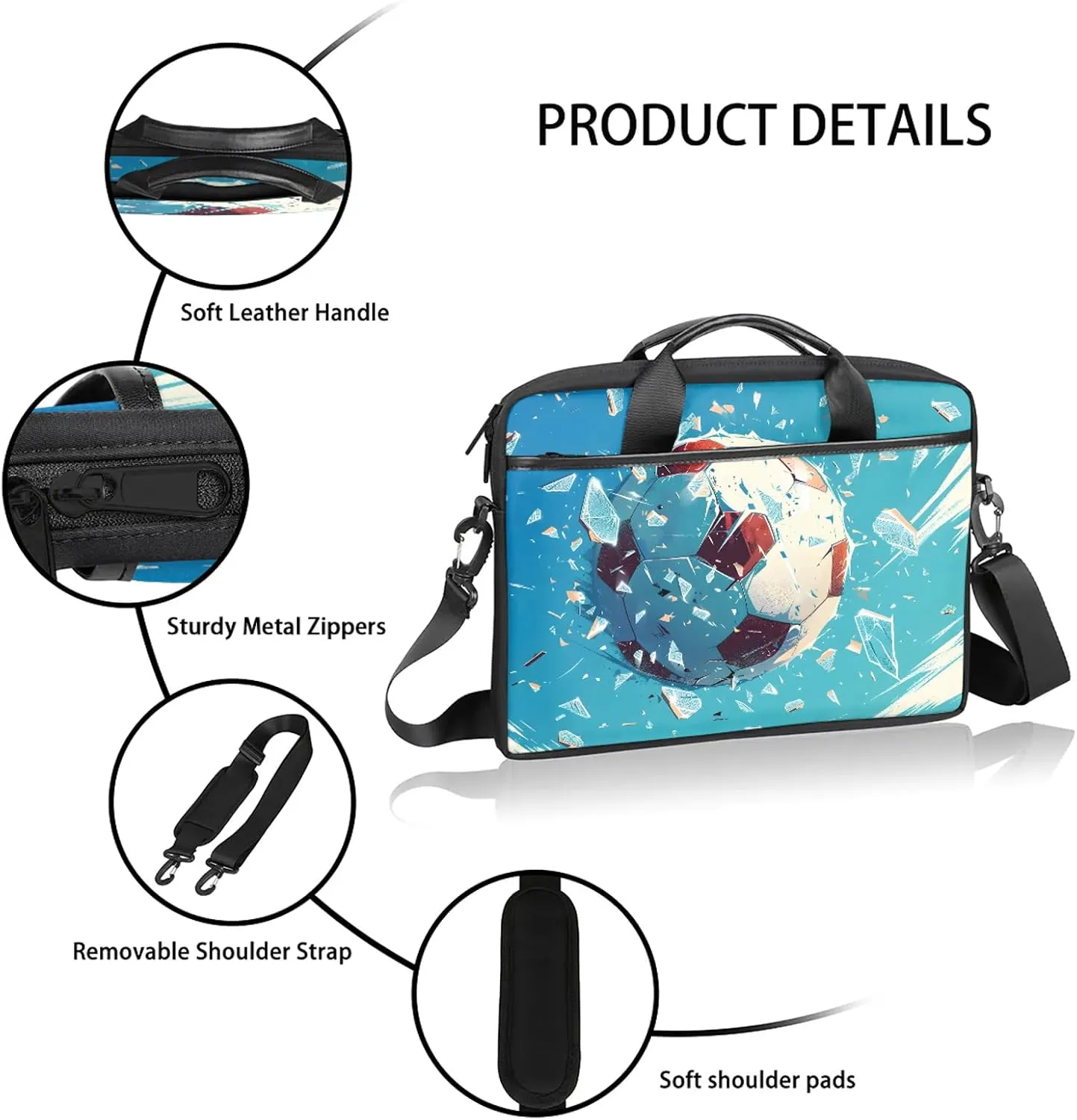 13-15 Inch Basketball Handy Laptop Bag Basketball kids Shoulder Laptop Bag For Work, School, Travel And More