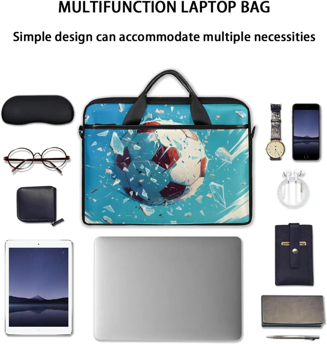 13-15 Inch Basketball Handy Laptop Bag Basketball kids Shoulder Laptop Bag For Work, School, Travel And More