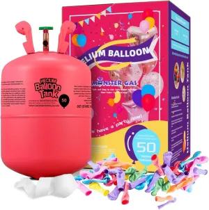 13L Helium Tank for Balloons At Home Helium Balloon tank Up To 50 Latex Balloons