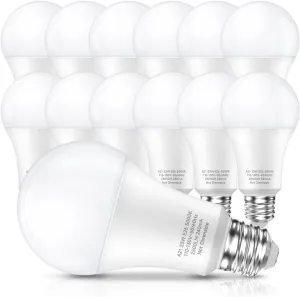 150 Watt LED Light Bulbs, Daylight White 5000K, 2500 Lumens Super Bright LED Bulbs, E26 Base, A21 LED Bulbs 23W Energy Saving, Non-Dimmable Bulbs for Living Room Bedroom Garage Office, 12 Packs