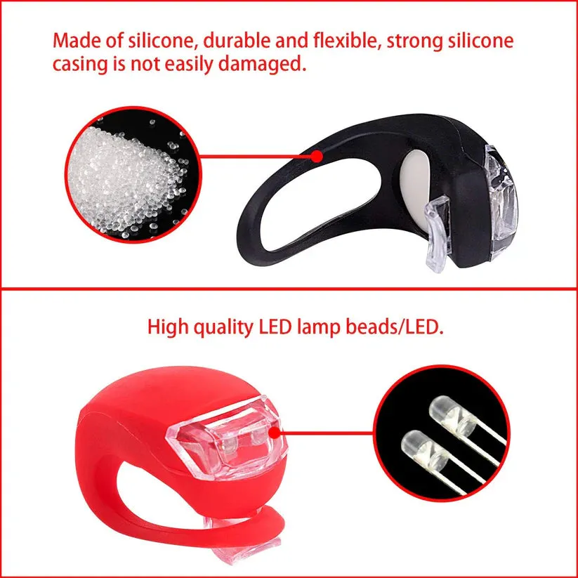 15105 Silicone LED Bike Light Set (2 Pcs Set)