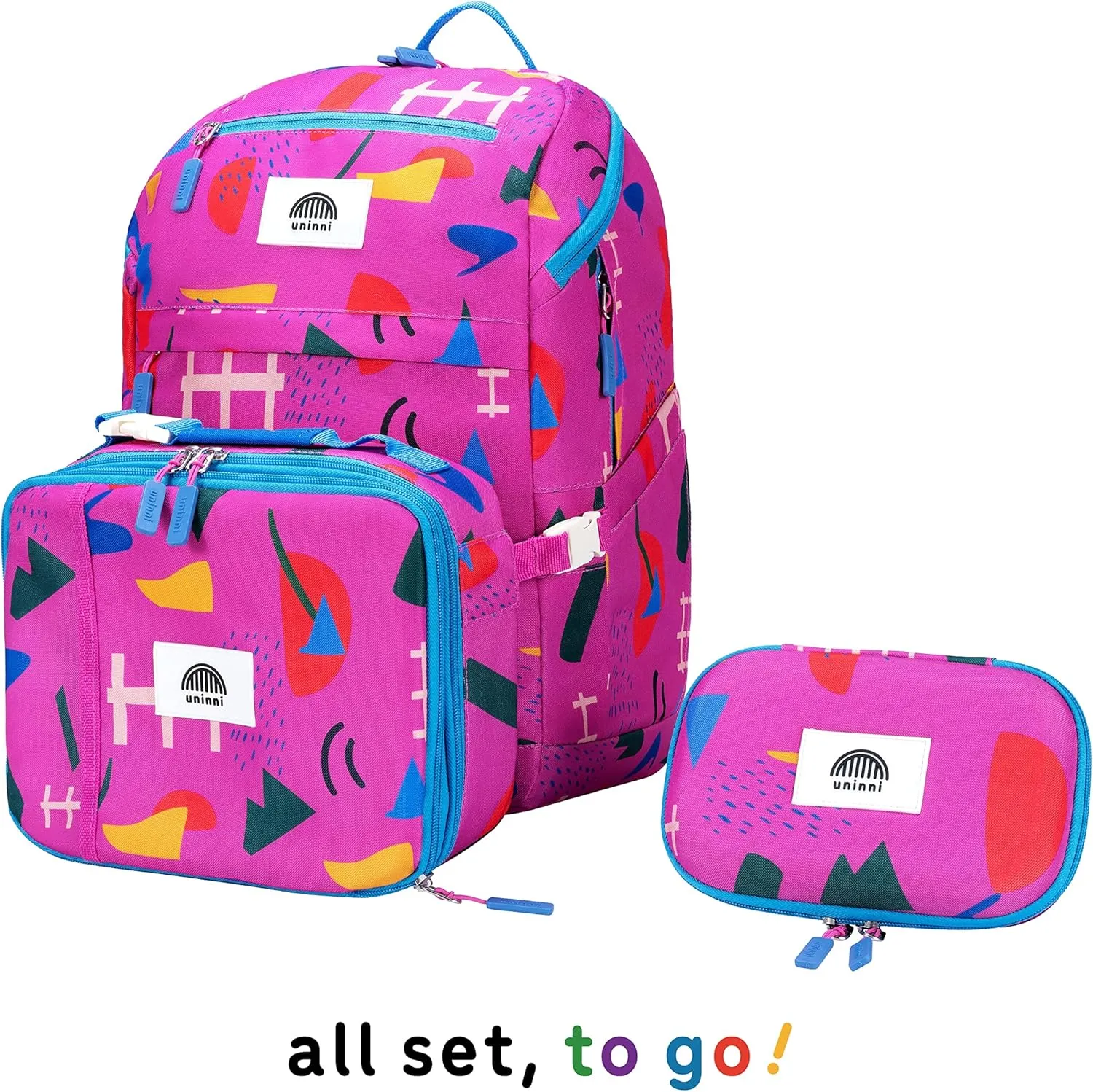 16'' Kids Backpack Set with Insulated Lunch Bag, and Pencil Case