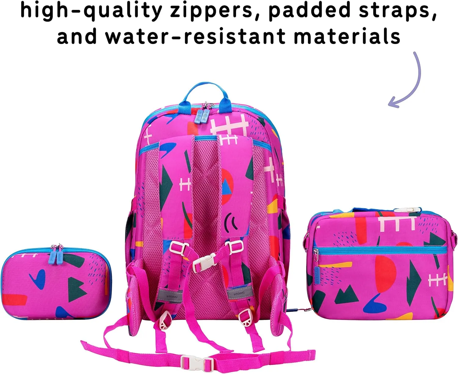 16'' Kids Backpack Set with Insulated Lunch Bag, and Pencil Case