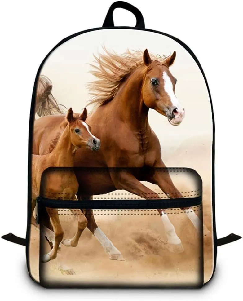 16.5 inch Horse Laptop Backpack Children School Bookbags High Class Back Pack