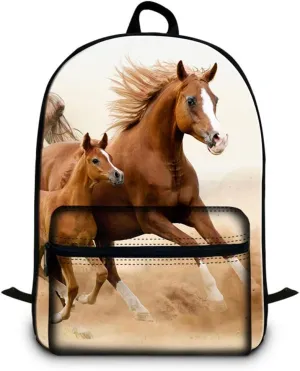 16.5 inch Horse Laptop Backpack Children School Bookbags High Class Back Pack