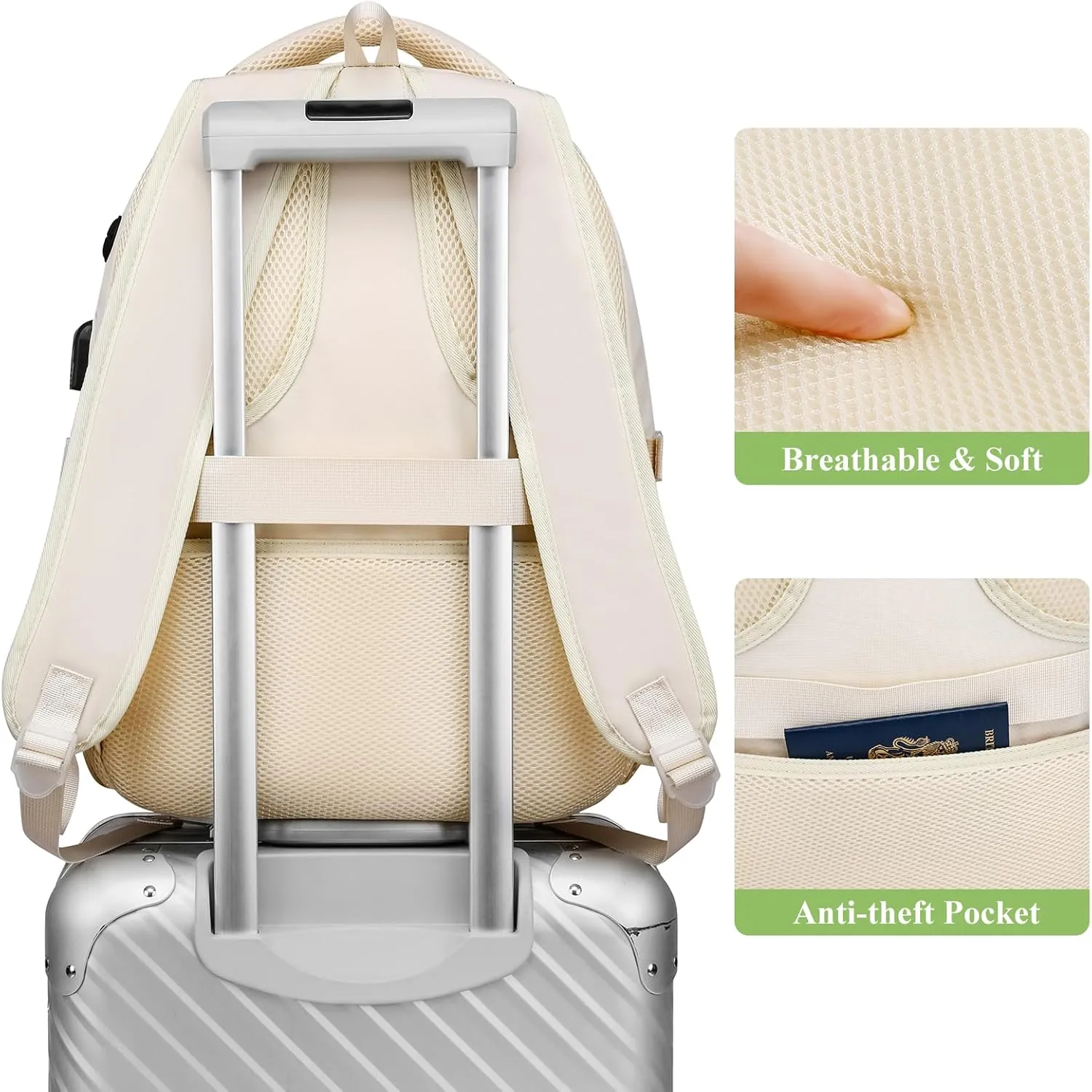 17.3 Inch School Backpack for Teen Girls,Cute Backpacks for Women Aesthetic Bookbag Laptop Bag Back Pack for Middle School