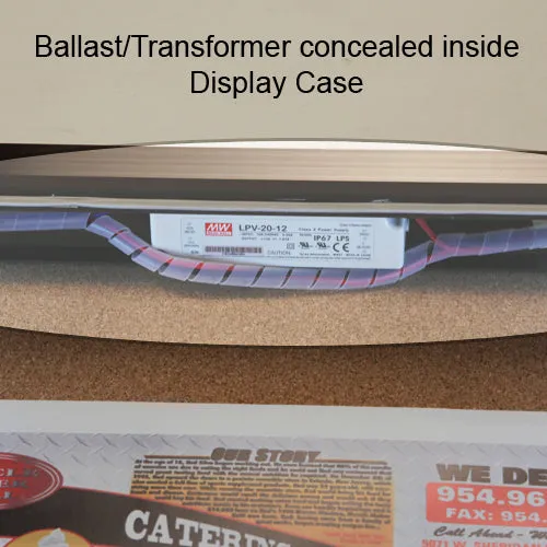 18" x 24" Outdoor Enclosed LED Lighted Poster SwingCase with Header | Single Locking Door