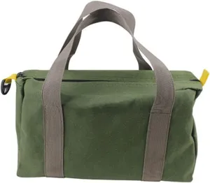 20 Inch Wide Mouth Tool Bag, Heavy Duty Canvas Tool Storage Bag for Men, Large Capacity Tool Tote Bag for Electricians, Power Tool Organizer Pouch