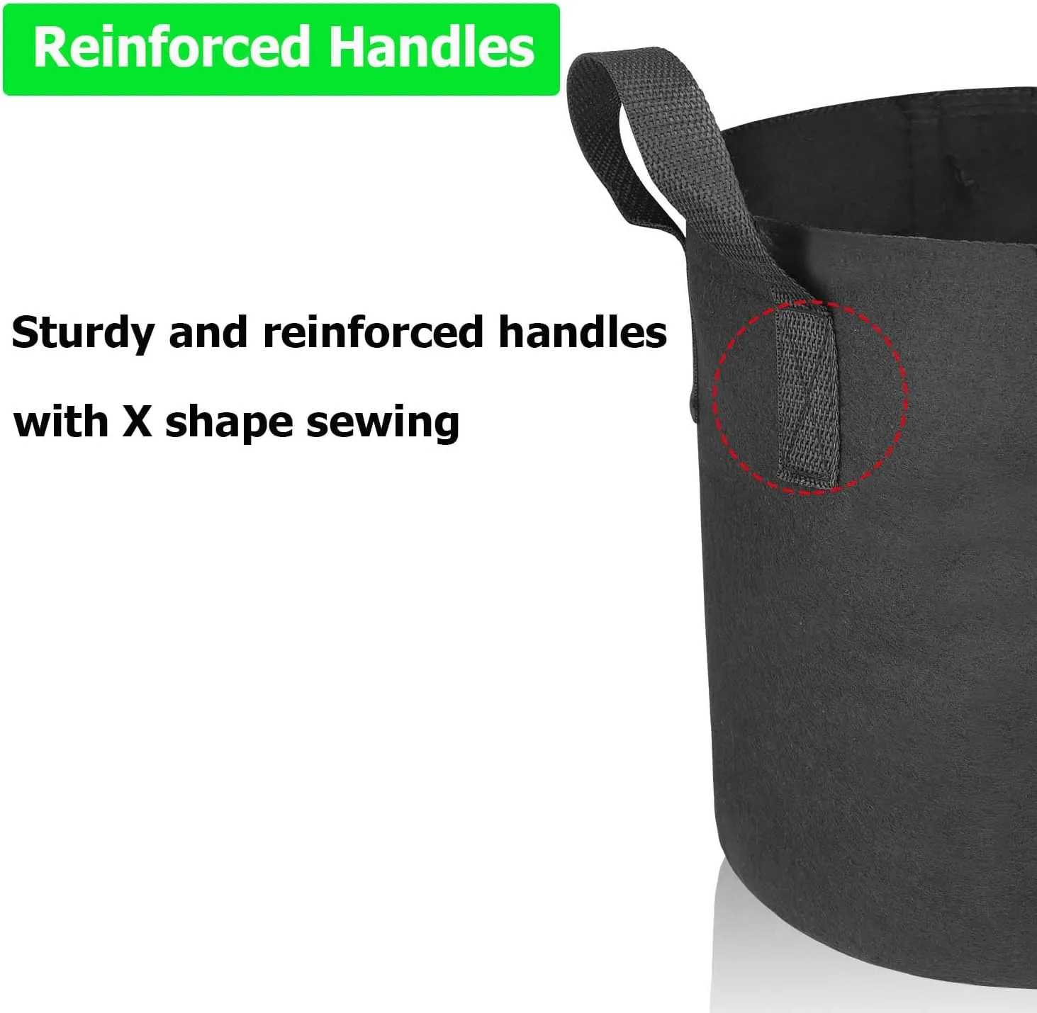 20-Pack 3 Gallon Grow Bags, Heavy Duty Aeration Fabric Pots with Handles,300G Thickened Nonwoven Pots for Plants/Vegetables/Flowers