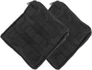 2Pcs Storage Pouch Waist Belt Bag Portable Capacity Cell Phone Purse for Hiking Travel First Aid and Outdoor Activities