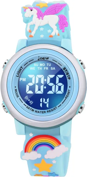 3D Cartoon Waterproof Watches for Girls with Alarm - Best Toys Gifts for Girls Age 3-12