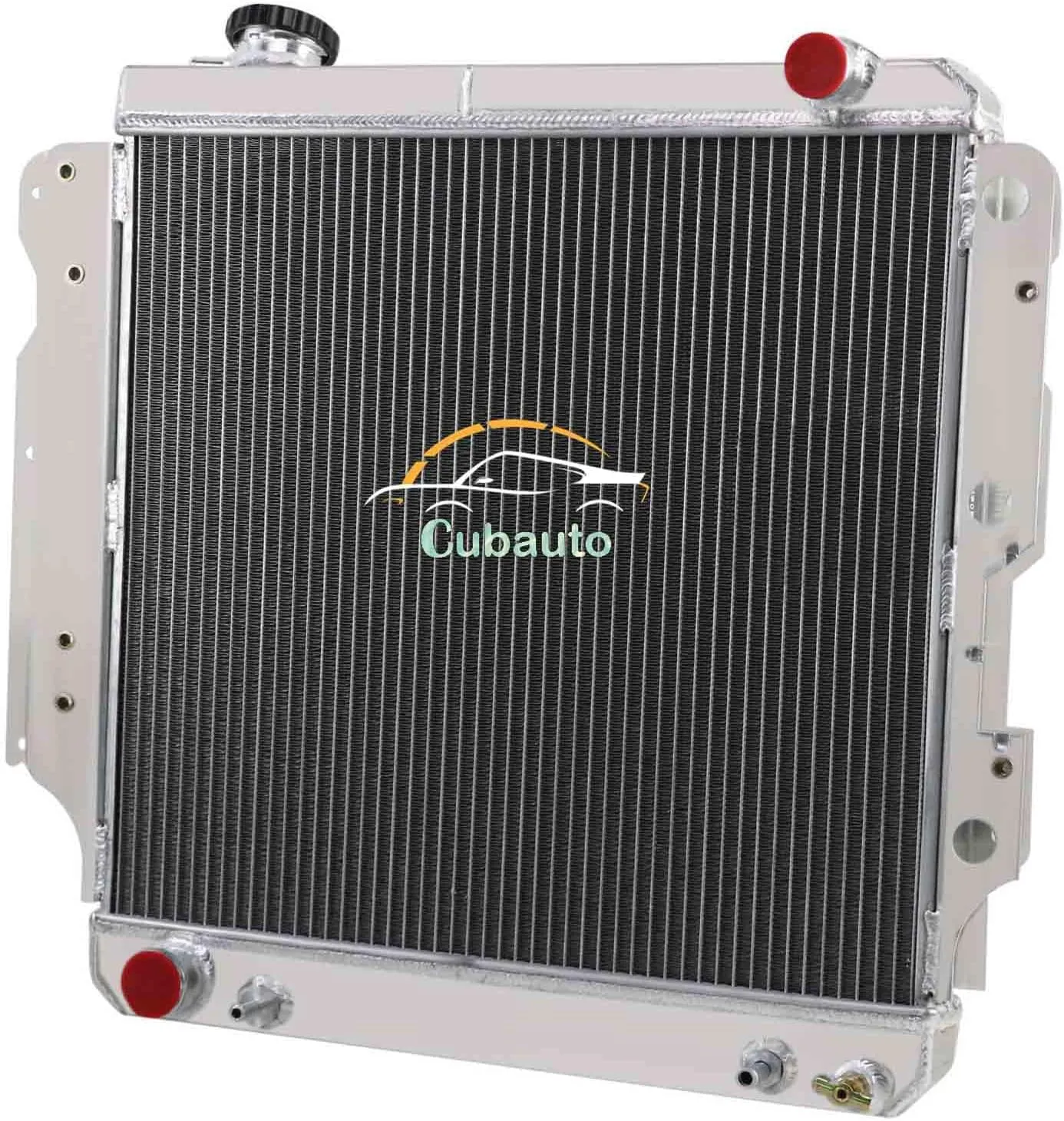 4 Row Core Radiator for 1987-1995 1997-2006 Jeep Wrangler TJ L6 L4 4L 2.5L Jeep Radiators,Full Aluminum Radiator 1989 1992 1999 2001 2002 2003 2004 2005