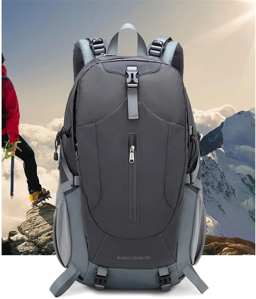 40L Hiking Backpack Outdoor Mountaineering Bag Large Capacity Travel Sports Backpack (C,As the picture shows)
