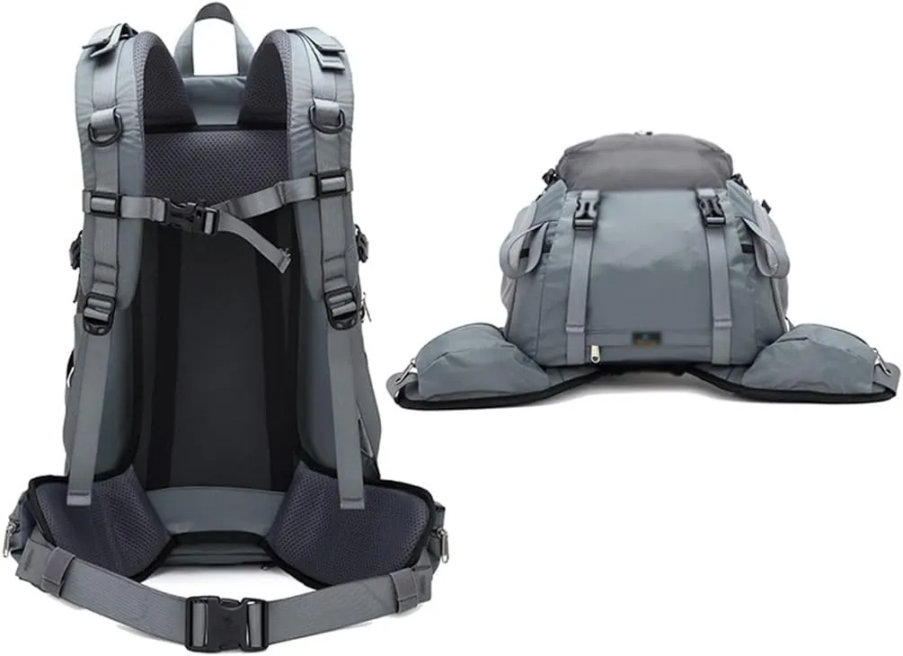 40L Hiking Backpack Outdoor Mountaineering Bag Large Capacity Travel Sports Backpack (C,As the picture shows)
