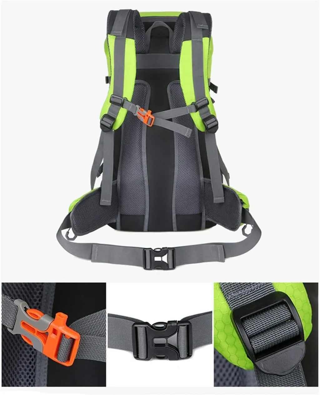 40L Mountaineering Backpack Outdoor Multi Pocket Bag Travel Camping Mountaineering Bag (C,64 * 32 * 20cm)