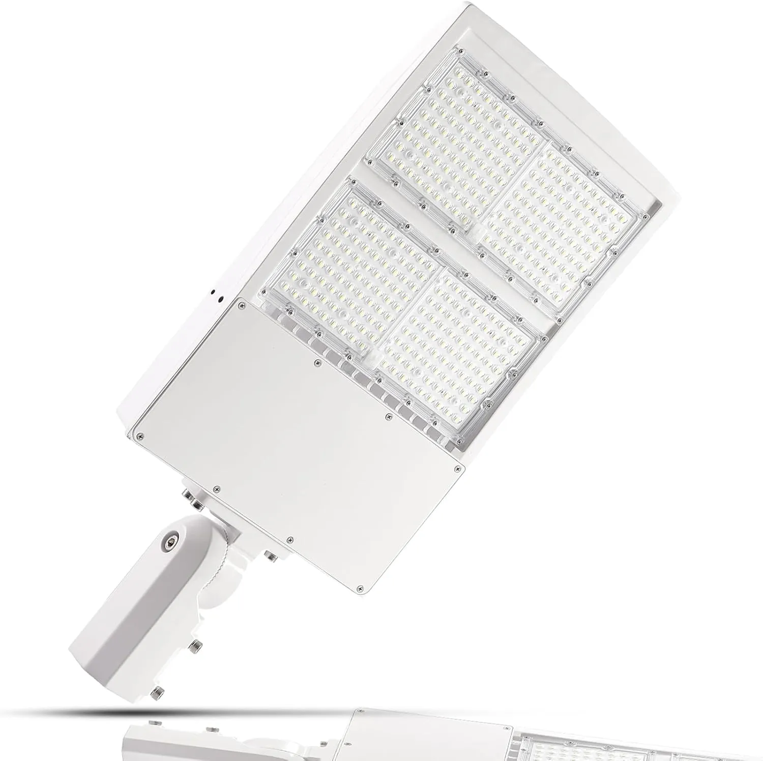480V 300W White LED Parking Lot Lights 42000LM 5000K LED Shoebox Light 1-10V Dimmable Commercial Street Light with 20KV Surge Protection IP65 UL&DLC Listed(300W(100-277V),Slip Fitter Mount)