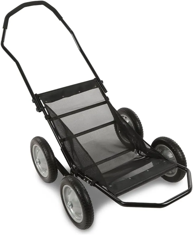 500 Pounds Capacity Foldable Multi Use Deer Game Recovery Cart Utility Gear Dolly with 4 Oversized Wheels All Terrain Cart