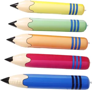 5pcs Giant Inflatable Pencils Decorations Jumbo Pencil Toys for Back to School Classroom Decoration Birthday Party