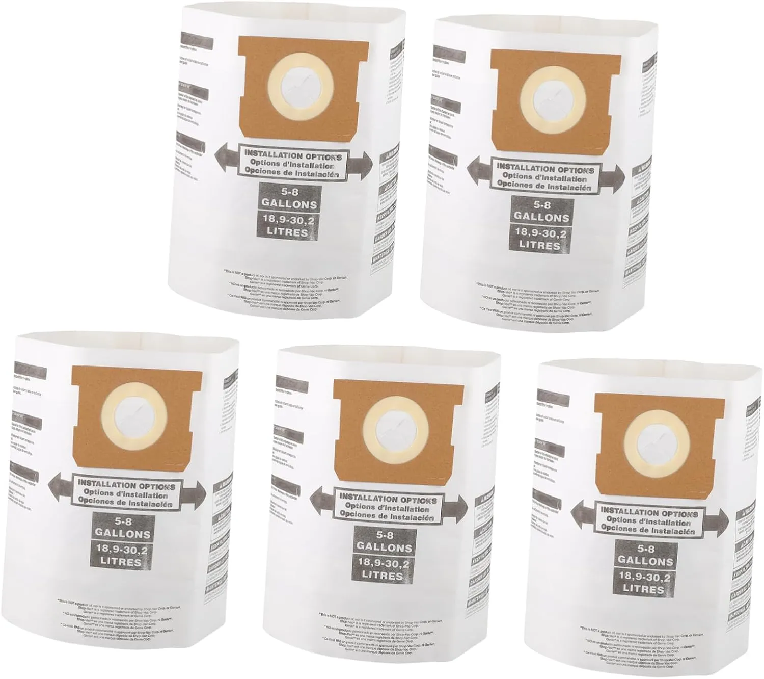 5Pcs Replacement Vacuum Cleaner Bags for Non Woven Bags Compatible with Type and Type Efficient Collection and Disposal Debris