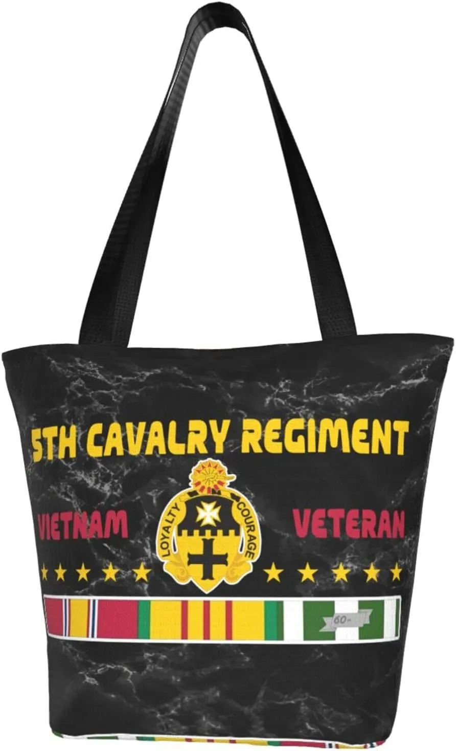 5th Cavalry Regiment Vietnam Veteran Fashion Shoulder Bag Large Capacity For Man Or Woman