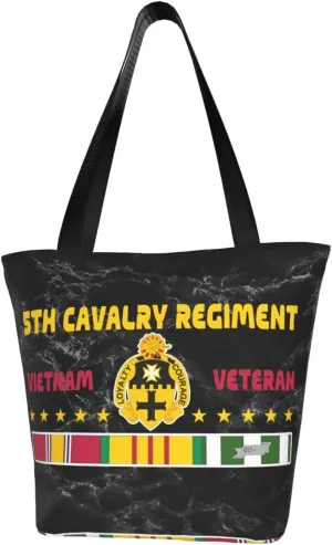 5th Cavalry Regiment Vietnam Veteran Fashion Shoulder Bag Large Capacity For Man Or Woman
