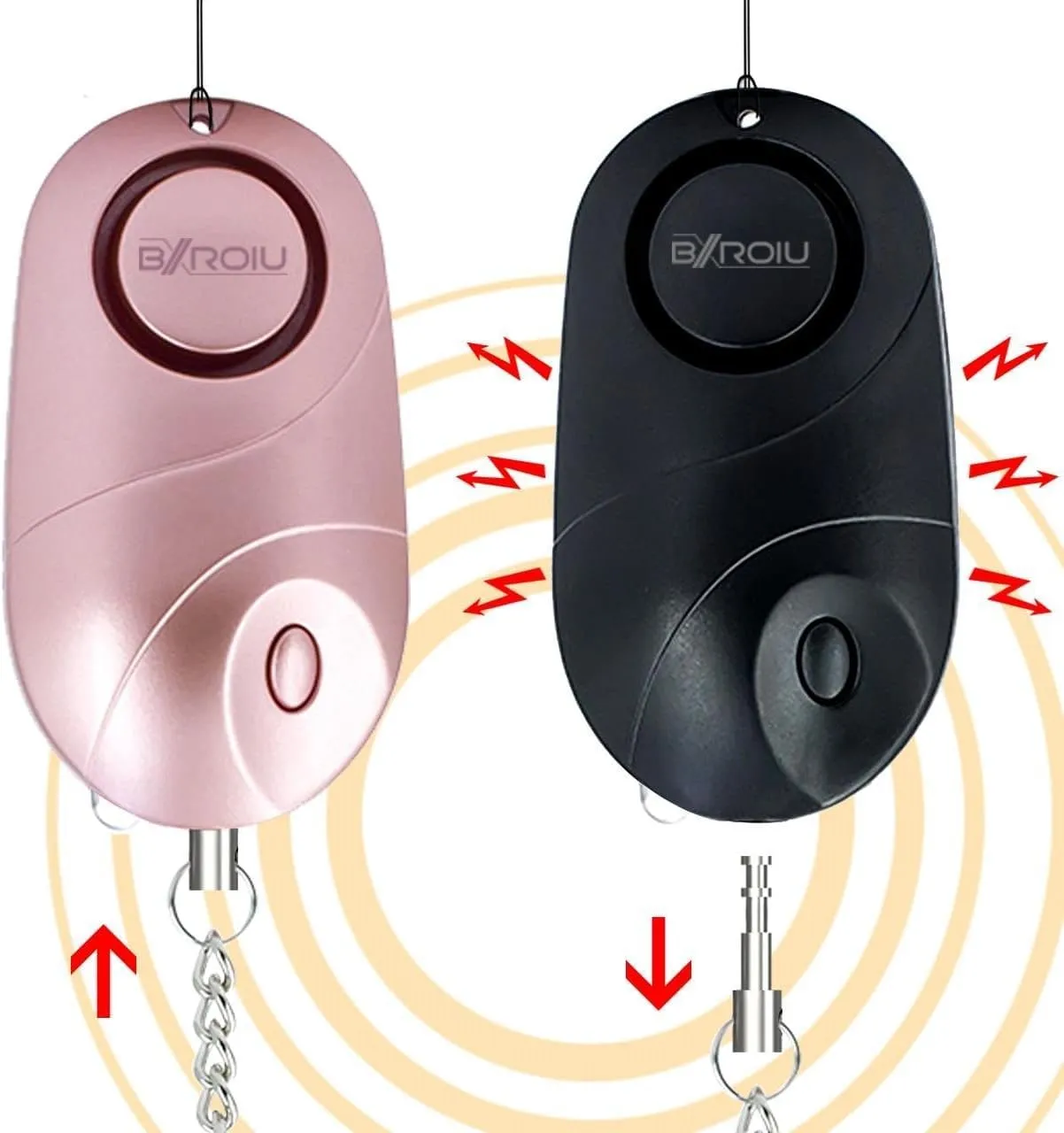 6Pack Personal Alarm Siren Emergency Self Defense Security with LED Lights Safety Alarm for Women Kids and Elders(Multicolored)