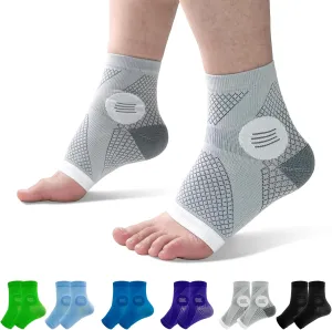 6Pairs Neuropathy Socks for Women and Men, Toeless Compression Socks, Soothe Relief Compression Socks, Compression Socks for Plantar Fasciitis, Achilles Tendonitis Relief, Arch Support (X-Large)
