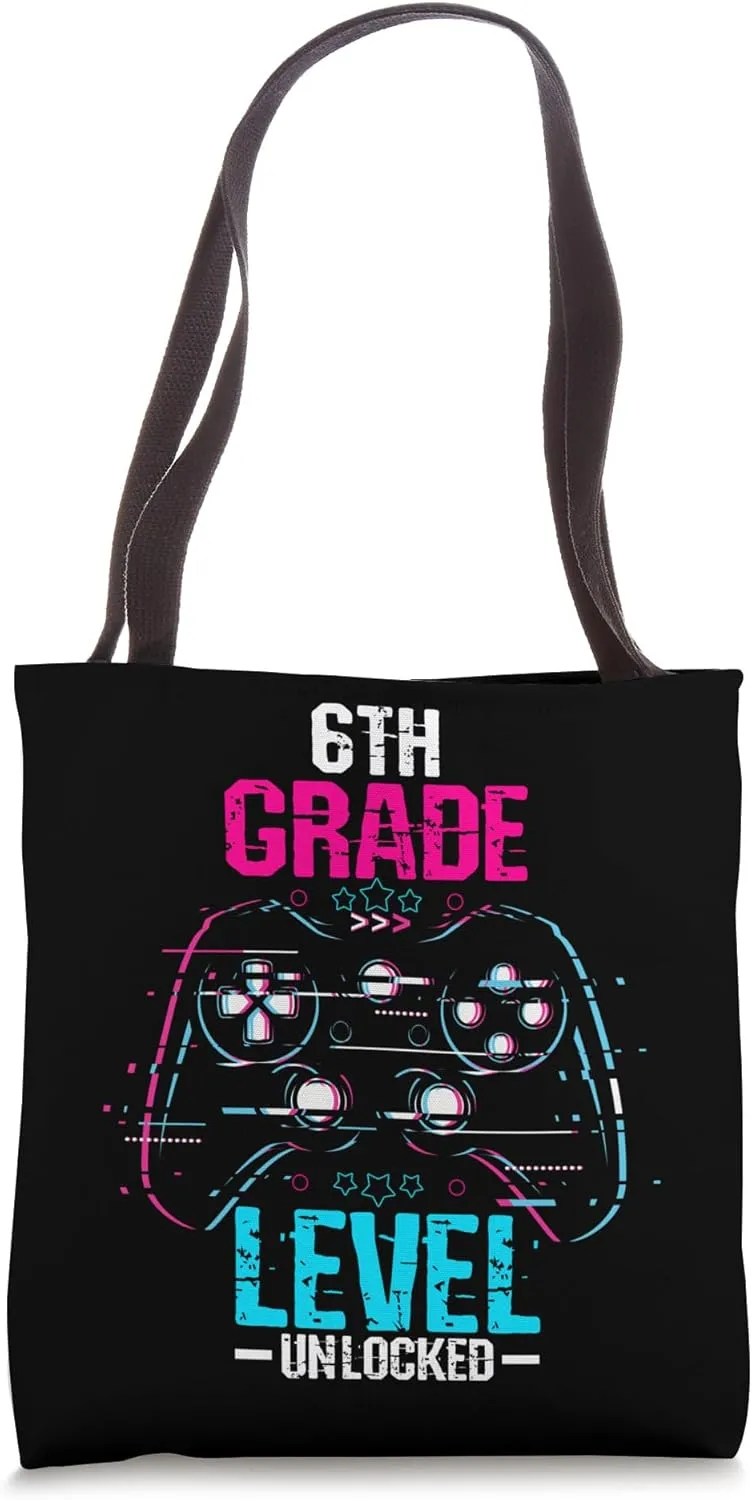 6th Grade Level Unlocked - Game On 6th Grade Back To School Tote Bag