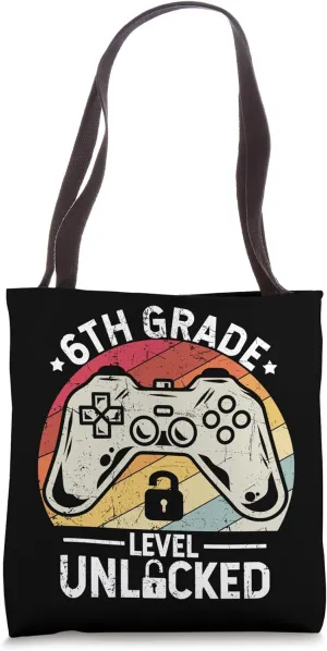 6th Grade Level Unlocked - Game On 6th Grade Back To School Tote Bag