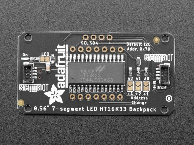 7-Segment LED Matrix Backpack - STEMMA QT / qwiic