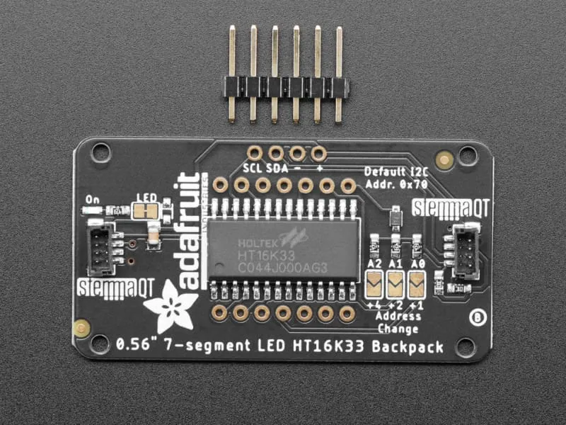 7-Segment LED Matrix Backpack - STEMMA QT / qwiic