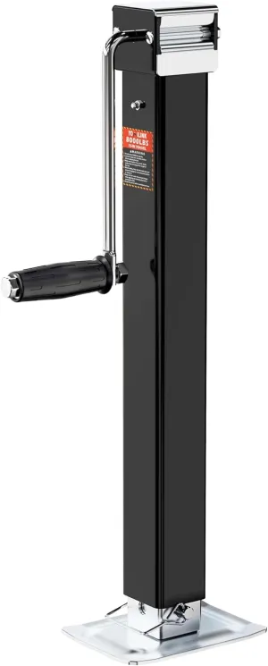 8000 lbs Heavy Duty Trailer Jack, Weld on Square Jack, 28.9" Vertical Travel, Adjustable Drop Leg, 8K Utility Trailers Jack for Yacht, Boat, RV Trailer