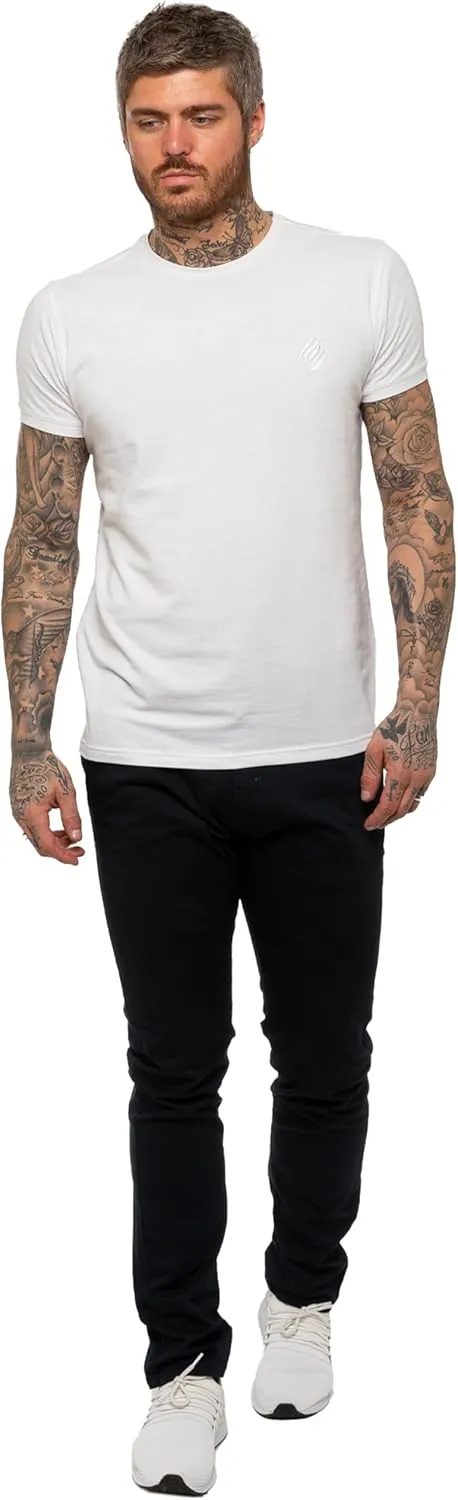 989Zé ENZO Mens Slim Fit Stretch Chino Jeans Casual Cotton Trousers Pants