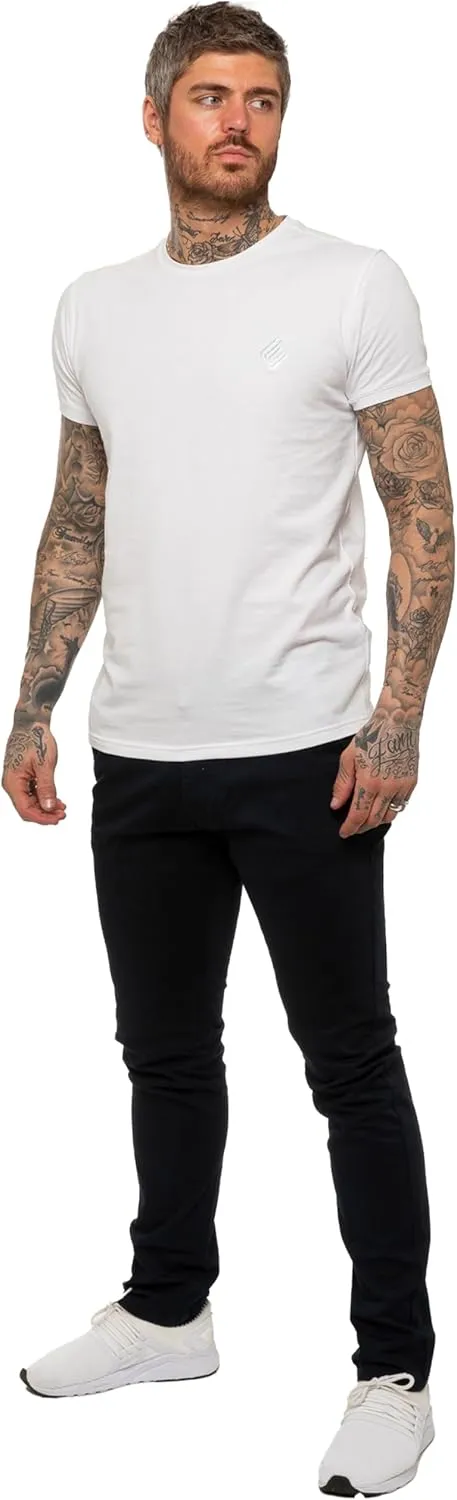 989Zé ENZO Mens Slim Fit Stretch Chino Jeans Casual Cotton Trousers Pants