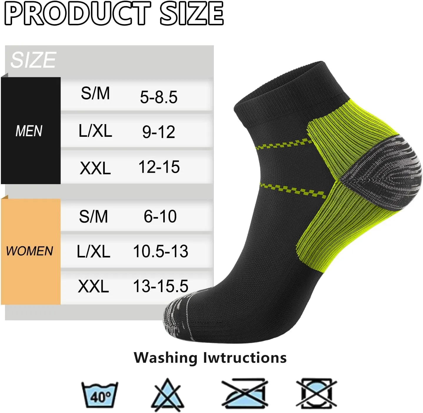 ACTINPUT Compression Socks Plantar Fasciitis for Women Men - 8-15 mmHg Best for Athletic,Support,Flight Travel,Nurses,Hiking