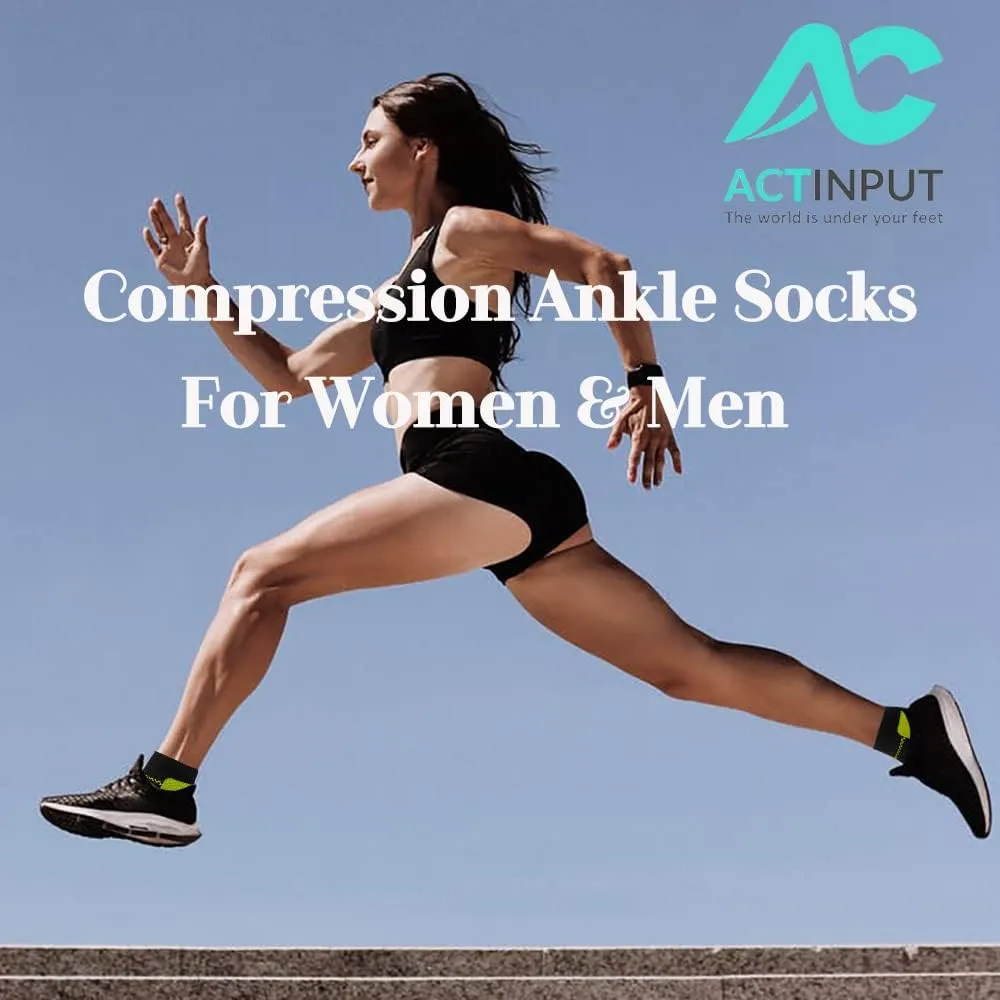 ACTINPUT Compression Socks Plantar Fasciitis for Women Men - 8-15 mmHg Best for Athletic,Support,Flight Travel,Nurses,Hiking