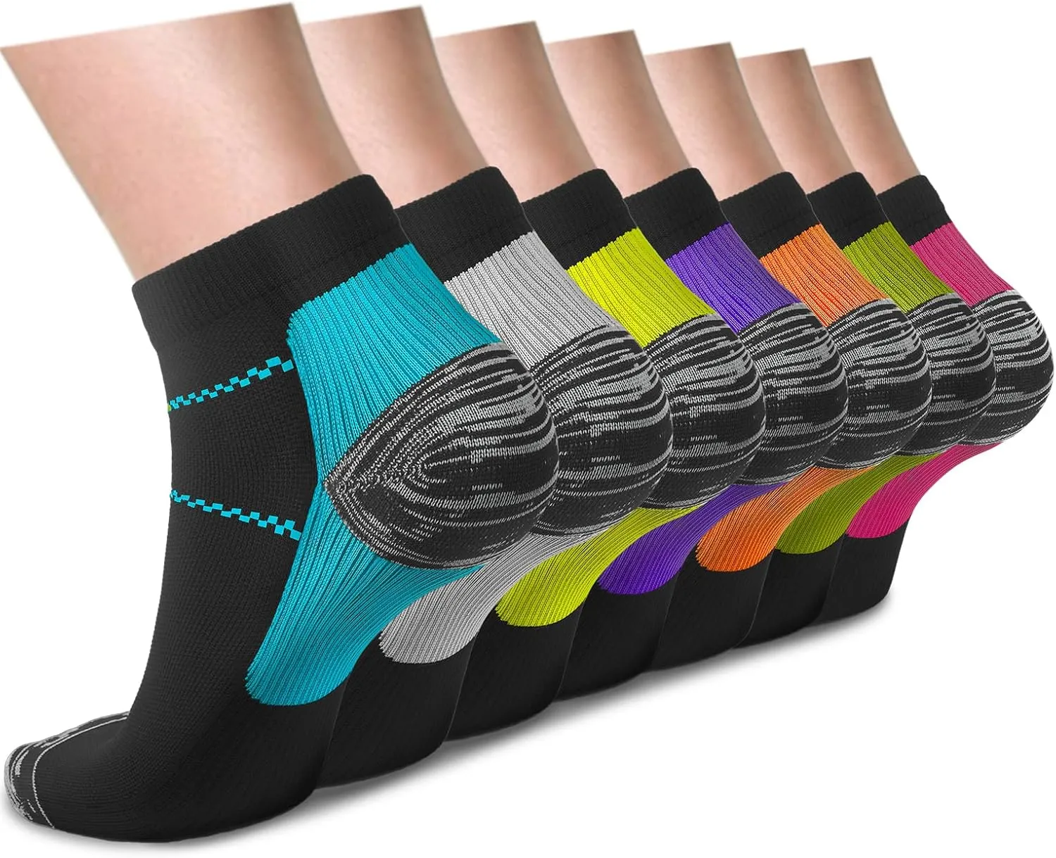 ACTINPUT Compression Socks Plantar Fasciitis for Women Men - 8-15 mmHg Best for Athletic,Support,Flight Travel,Nurses,Hiking
