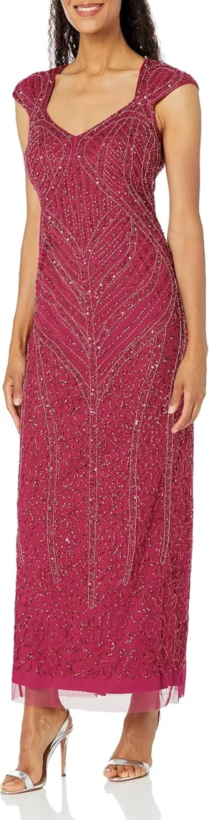 Adrianna Papell Women's Beaded Column Gown