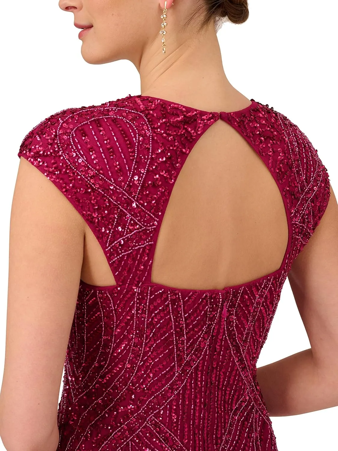 Adrianna Papell Women's Beaded Column Gown