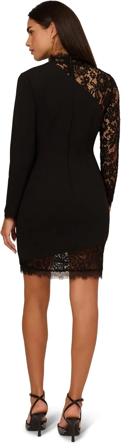 Adrianna Papell Women's Combo Fabric Mini Dress