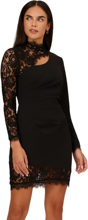 Adrianna Papell Women's Combo Fabric Mini Dress